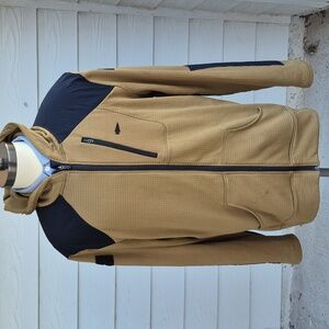 GORUCK Grid Fleece Rustic Tan Black Polartec Large Mens Full Zip Jacket